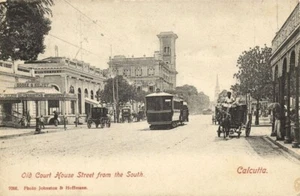 india, CALCUTTA, Old Court House St., Tram Street Car (1904) Postcard - Picture 1 of 2