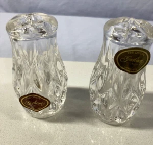 Gorham Fine Crystal Alemania, Juego de coctelera de sal y pimienta de lujo años 60 sin astillas - Imagen 1 de 2