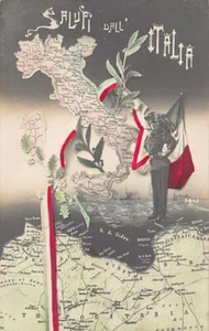 Libya - Italo-Turkish War - Map of Italy and Libya - Picture 1 of 2