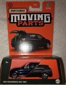 MATCHBOX MOVING PARTS 1995 DARK BLUE VOLKSWAGEN GOLF MK3 4 DOOR TRUNK OPENS NEW - Picture 1 of 3