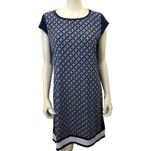 MICHAEL KORS CAP SLEEVE SHIFT DRESS LG NEW - Picture 1 of 5