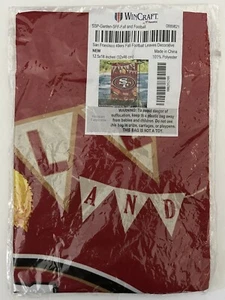 "Bandera de hojas de fútbol americano de otoño de los 49ers de San Francisco 12,5"" X 18"" WinCraft" - Imagen 1 de 2
