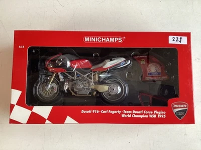 Minichamps Modell 1:12 Ducati 916 Carl Fogerty World Champion WSB 1995 OVP neu ! - Bild 1 von 4