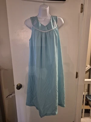 Винтажная детская синяя ночная рубашка 60-х Aristocraft L Lace  - Изображение 1 из 4