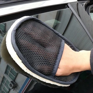 Car Cleaning Sponge Glove Car Polishing Washing Mitt Gloves Microfibre Wash - Picture 1 of 8
