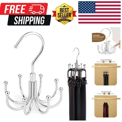 Colgador de Cinturón, Estante de Cinturón Giratorio Armario Accesorios Organizador, Máximo 24 Sto... Foto 1 de 4