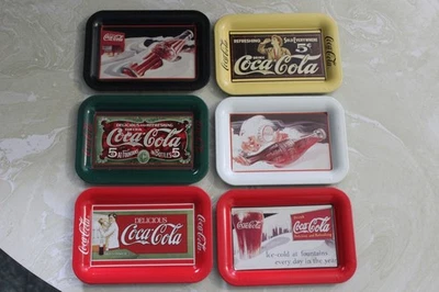 SET OF ( 6 ) DIFFERENT COCA-COLA SMALL TRAYS FROM 1991 - Image 1 of 2
