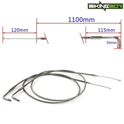 110cm 43.3'' Gaszug Gasseil Kabel für Softail Fatboy FLSTF RoadGlide Ultra FLTRU - Bild 1 von 3
