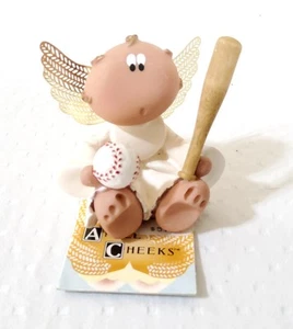 Kirk's Kritters 2001 Angel Cheeks Baseball, Schläger & Ball Engel Figur - Bild 1 von 6