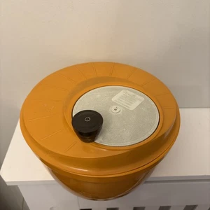 Spinner de ensalada naranja vintage Moulinex años 70 hecho en Francia 313000 utilería - Imagen 1 de 6