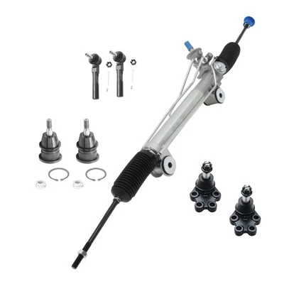 7pcs Power Steering Rack and Pinion Ball Joint Tie Rods for GMC Sierra 1500 2WD Foto 1 de 4