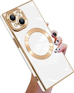 Custodia progettata per iPhone 15 placcatura magnetica design case corpo intero antigraffio - Foto 1 di 7