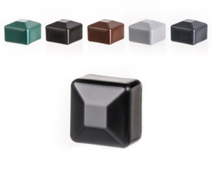 Zaunpfahlkappe quadratisch Kunststoff Pfostenkappe Zaunkappen Deckel Abdeckkappe