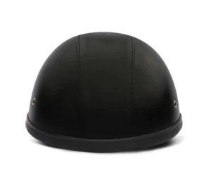 Daytona Helmets Skull Cap EAGLE- LEATHER COVERED non DOT Motorcycle Helmet - Picture 1 of 11