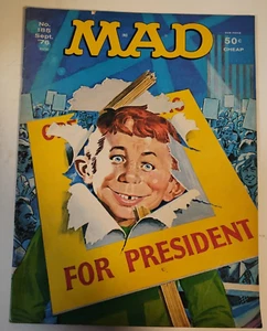 Mad Magazine No. 185 Sept 1976 Alfred E Neuman For President - Picture 1 of 6