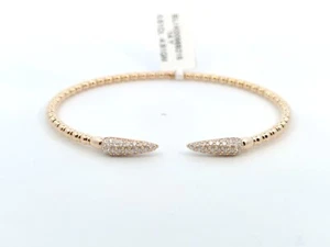 E/Vs2 Lab Grown Diamond Flexible bracelet 14kt Yellow and White for all occasion - Picture 1 of 4