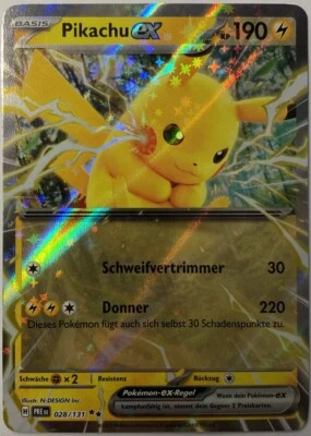 Pokemon Pikachu EX Deutsch 028/131 Prismatische Entwicklungen Near Mint - Bild 1 von 2