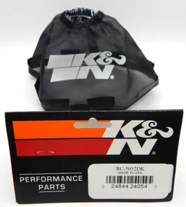 K&N RC-5052DK Black Pre Filter Apollo Air Cleaner Cover 6.625" ID x 2.375" Ht - Picture 1 of 3