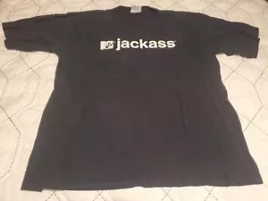 SÜSSES ULTRA SELTENES 2000 MTV JACKASS SCHWARZES T-SHIRT HERREN GRÖSSE LARGE NUR EINES!!! - Bild 1 von 7