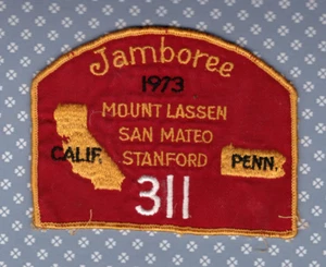 JSP National Jamboree 1973 Mount Lassen San Mateo Stanford Council -Sewn- T311 - Picture 1 of 1