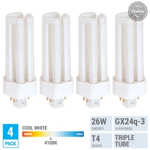 Pack REPLACE SYLVANIA 20882 CF26DT/E/IN/841 Triple Tube 4-Pin GX24q-3 Cool White - Picture 1 of 5