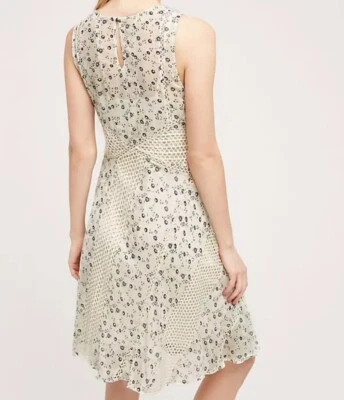 Anthropologie Floreat Dress Windswept Floral Crochet Floral Size 6 with slip - Image 1 of 3