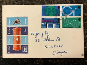Regno Unito 1969 - Post Office Technology FDC con set di francobolli Dumgoyne, Glasg - Foto 1 di 1