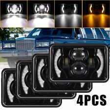 4PCS 4x6" LED Headlights Sealed Hi/Lo Beam w/DRL for 1981-1989 Lincoln Town Car