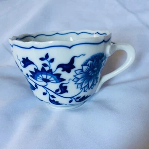 Hutschenreuther Selb LHS Bayern Deutschland Teetasse blau Blumenmuster. - Bild 1 von 8