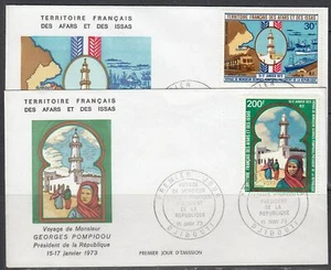Afars & Issas C72-3 FDC - 1973 Visit of French President - Picture 1 of 1