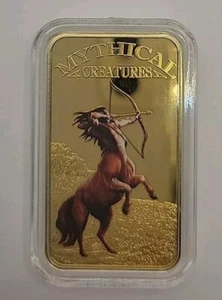 Moneda de 25 chelines chapada en oro centauro criaturas míticas República Somalí 2013 - Imagen 1 de 5