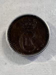 1880 Denmark 1 Ore Graded XF 40 by ANACS - Picture 1 of 8