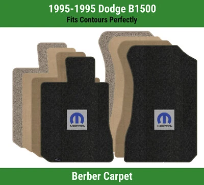 Alfombrillas de primera fila Lloyd Berber para Dodge B1500 1995 con logotipo azul M-Mopar Foto 1 de 4