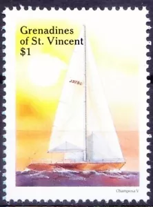 Granadinas de San Vicente 1988 MNH, veleros, Champosa V - Imagen 1 de 1