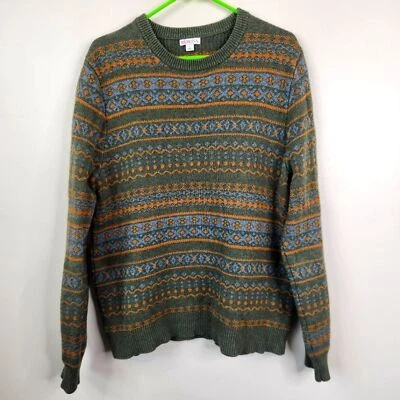 Merona Mens Long Sleeve Cotton Wool Blend Casual Grandpacore Sweater Large - Image 1 of 4