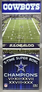 NFL Dallas Cowboys Conmemorativo 5 Veces Campeones del Superbowl Coleccionable - Imagen 1 de 3