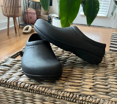 Zuecos Crocs LiteRide negros antideslizantes para hombre’s 7 mujeres’s 9 zapatos de trabajo Foto 1 de 4