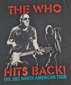 The Who Shirt Mens Large Hits Back! 2022 North America Tour Band Tee Adult A52 