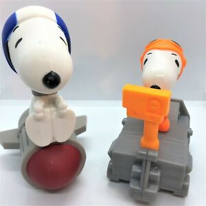 Two Snoopy Action Figures. 3 Inch and 4 Inch. Great Collectibles.
