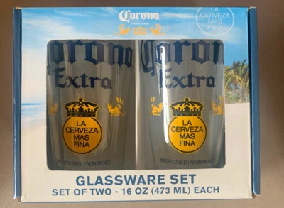 НОВЫЙ коллекционный набор из 2 копов из стекла Corona - Изображение 1 из 2