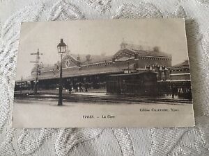 Ypres - La Gare, vintage niewysłana pocztówka c611
