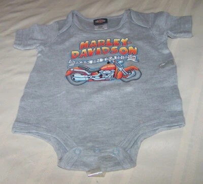 Harley Davidson Conjunto Una Pieza 6-9 Meses Gris Claro Foto 1 de 4