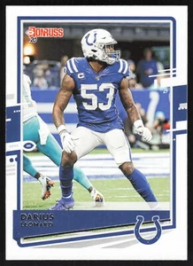 2020 Donruss #119b Darius Leonard Blue jersey Indianapolis Colts - Picture 1 of 2