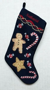 LANDS' END - NADELSPITZE - WEIHNACHTSSTRUMPF - ZUCKERSTANGEN - Name NATHANIEL - Bild 1 von 4