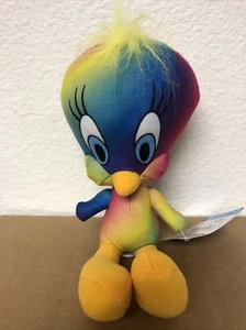 Looney Tunes Tweety Bird Rainbow Gradient Multi Color Plush 7” New - Picture 1 of 3