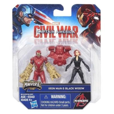 Figuras de ação do filme Marvel Homem de Ferro e Viúva Negra (Capitão América Guerra Civil) - Imagem 1 de 2