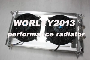 3 row aluminum radiator + shroud + fan for DeTomaso Pantera 5.8 1971-1989 manual - Picture 1 of 13