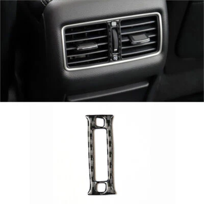 Cubierta de marco de salida de ventilación de aire trasera de fibra de carbono para Infiniti Q50 Q60 2014-19 Foto 1 de 4