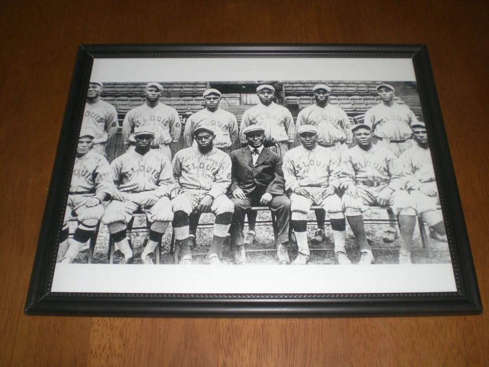 1916 ST. LOUIS GIANTS EQUIPO IMPRESIÓN ENMARCADA LIGA NEGRA Foto 1 de 1