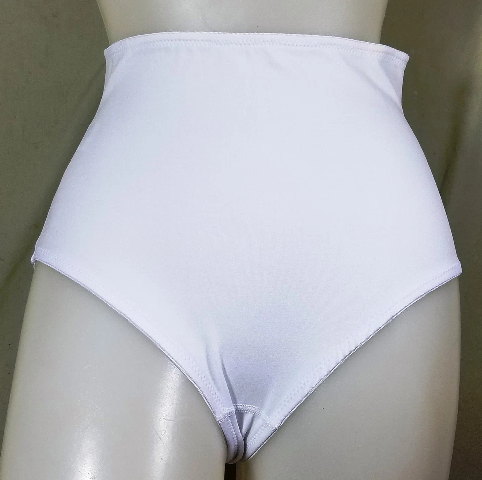 NUEVO Crownette Blanco Brillante Modelando o Control Panty Breve Cintura tallas 30" a 46" Foto 1 de 2